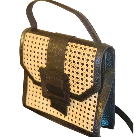 maria antionetta Handbags - Maria Antonietta Rattan Leather Bag Womens One Size Boho Cottagecore Indie